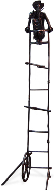 скульптура Вадима Кириллова "Дон Кихот на лестнице", 2002, бронза