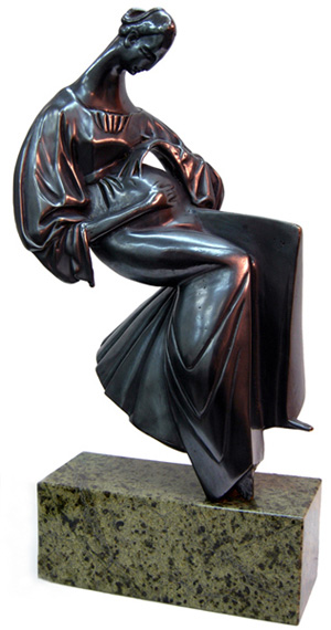 L'attente, 1998, bronze, stone